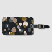 Confetti Peach, Maple, Grey and Gold Glitter Bagagelabel (Voorkant (horizontaal))