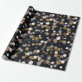 Confetti Peach, Maple, Grey and Gold Glitter Cadeaupapier (Uitgerold)