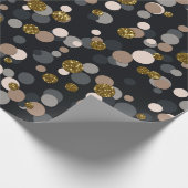 Confetti Peach, Maple, Grey and Gold Glitter Cadeaupapier (Hoek)