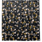 Confetti Peach, Maple, Grey and Gold Glitter Douchegordijn (Voorkant)