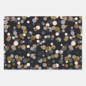 Confetti Peach, Maple, Grey and Gold Glitter Inpakpapier Vel (Voorkant 2)