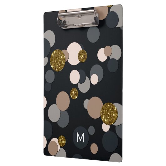 Confetti Peach, Maple, Grey and Gold Glitter Klembord (Links)