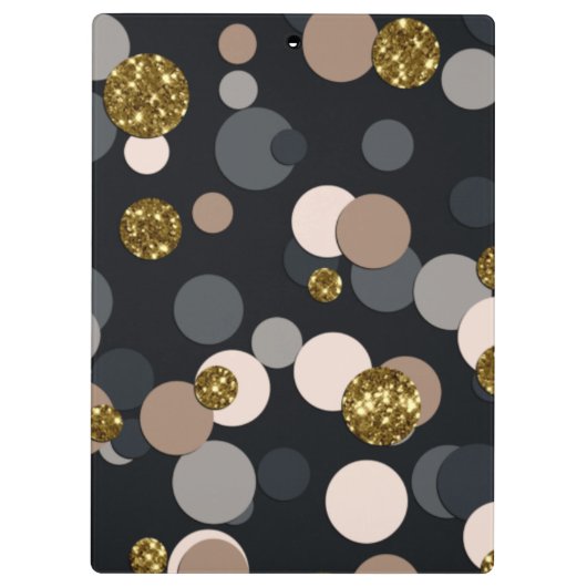 Confetti Peach, Maple, Grey and Gold Glitter Klembord (Achterkant)