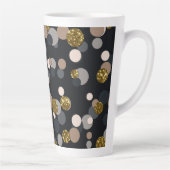 Confetti Peach, Maple, Grey and Gold Glitter Latte Mok (Rechts)