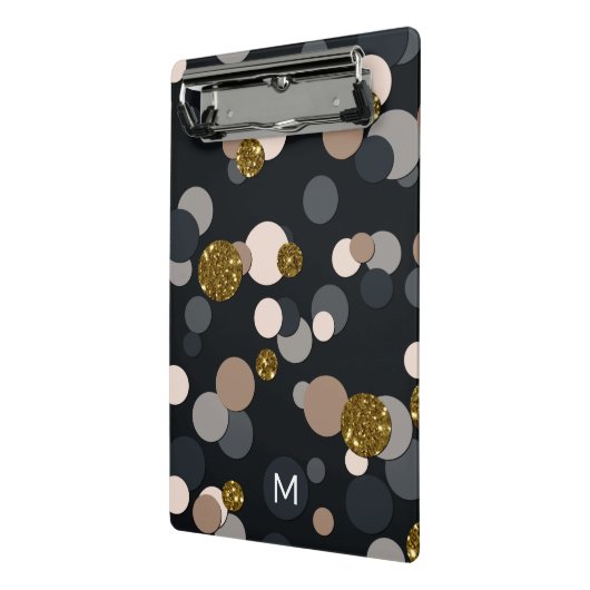 Confetti Peach, Maple, Grey and Gold Glitter Mini Klembord (Angled2)