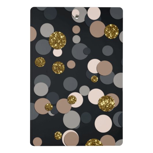 Confetti Peach, Maple, Grey and Gold Glitter Mini Klembord (Achterkant)