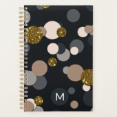 Confetti Peach, Maple, Grey and Gold Glitter Planner (Voorkant)