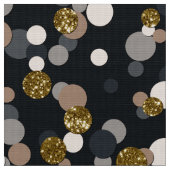 Confetti Peach, Maple, Grey and Gold Glitter Stof (Close Up)