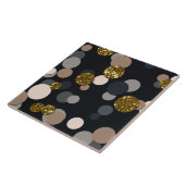 Confetti Peach, Maple, Grey and Gold Glitter Tegeltje (Zijkant)