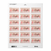 Confetti, Penseelstreek Roze Flamingo's Bloem Etiket (Full Sheet)