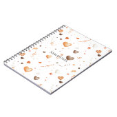 Confetti Perzik Chocolade Harten Notitieboek (Linkerzijde)