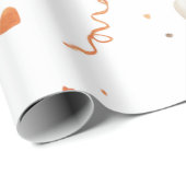 Confetti Perzik Chocolade Harten Verjaardag Cadeaupapier (Rol Hoek)