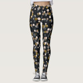 Confetti Perzik, Esdoorn, Grijs en Goud Glitter Leggings (Voorkant)
