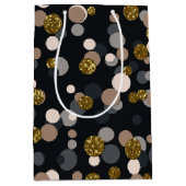 Confetti perzik, esdoorn, grijs en goud glitters medium cadeauzakje (Voorkant)