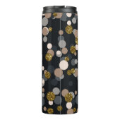 Confetti perzik, esdoorn, grijs en goud glitters thermosbeker (Achterkant)