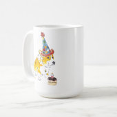 Confetti Pet Corgi Birthday Mok (Voorkant links)