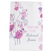 Confetti petaals bruiloft Bridesmaid-cadeau Medium Cadeauzakje (Achterkant)