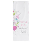 Confetti petaals bruiloft Bridesmaid gunt wijnzak Wijn Cadeautas (Achterkant)