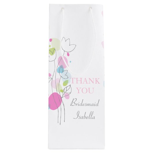 Confetti petaals bruiloft Bridesmaid gunt wijnzak Wijn Cadeautas (Voorkant)