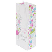 Confetti petaals bruiloft Bridesmaid gunt wijnzak Wijn Cadeautas (Voorkant Gekanteld)