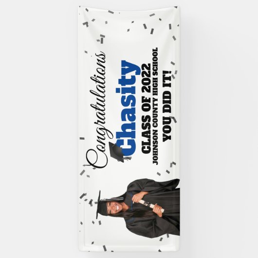 Confetti Photo Afstuderen Banner (Verticaal)