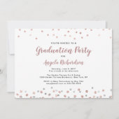 Confetti Photo Collage Roos Gold Graduation Party Kaart (Achterkant)