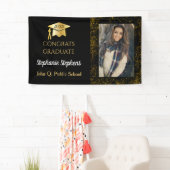 Confetti Photo Congrats Afstuderen naam | School Spandoek (Insitu)