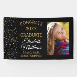 Confetti Photo Congrats Afstuderen naam | School Spandoek