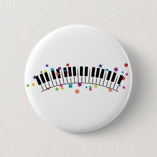 Confetti Piano-Button Ronde Button 5,7 Cm (Voorkant)