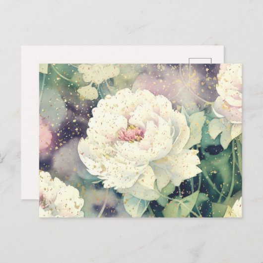 Confetti Pioenenparade Briefkaart (Voorkant / Achterkant)