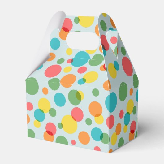 Confetti Polka Dots Jongens Foto Verjaardagsfeest Bedankdoosjes (Achterkant)