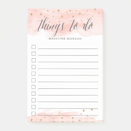 Confetti Pop | Blush | Aangepast om lijst te doen Post-it® Notes (Voorkant)