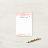 Confetti Pop | Blush | Gepersonaliseerd Post-it® Notes (Op bureau)