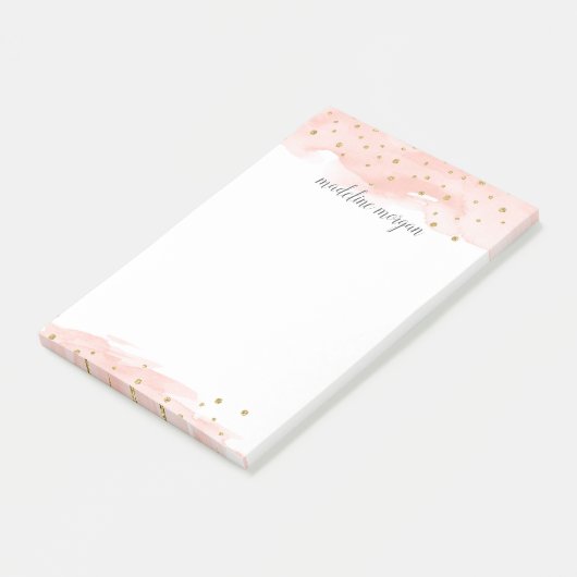 Confetti Pop | Blush | Gepersonaliseerd Post-it® Notes (Schuin)