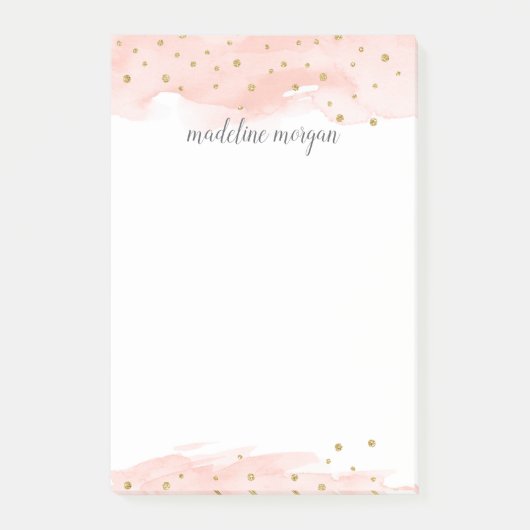 Confetti Pop | Blush | Gepersonaliseerd Post-it® Notes (Voorkant)