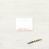 Confetti Pop | Blush roze | Speciaal voor grafisch Post-it® Notes (Op bureau)