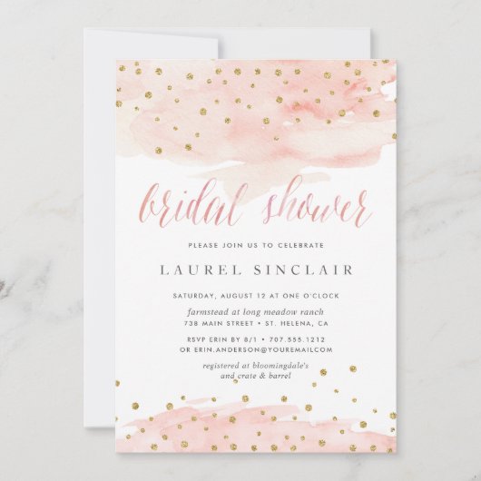 Confetti Pop | Bridal Shower-uitnodiging Kaart (Voorkant)