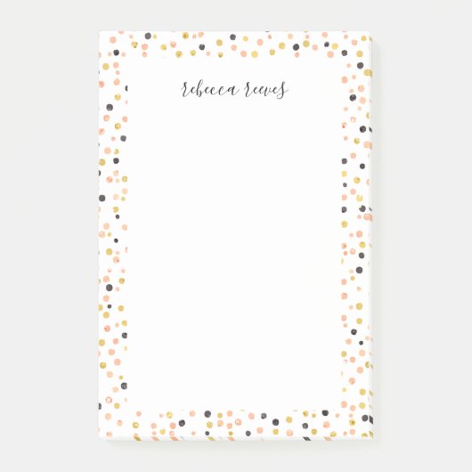 Confetti Pop Gepersonaliseerd Post-it® Notes (Voorkant)