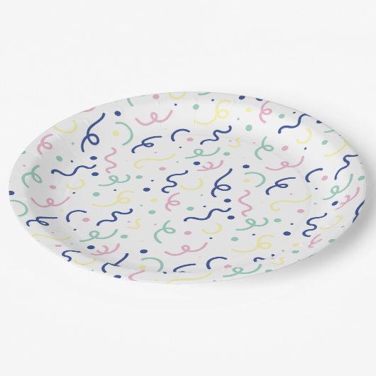 Confetti Pop - Multi Papieren Bordje (Gekanteld)
