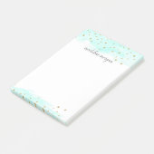 Confetti Pop | Munt | Gepersonaliseerd Post-it® Notes (Schuin)