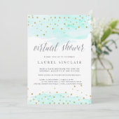 Confetti Pop | Virtuele bridal of Baby shower Kaart (Staand voorkant)