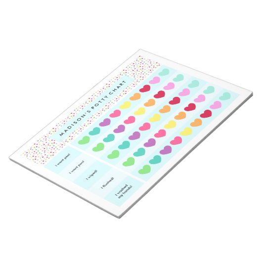 Confetti Potty Cart Notitieblok (Schuin)