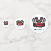 Confetti racecars-ontwerptabel (Achterkanten)