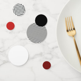 Confetti "Rood, zwart en wit"