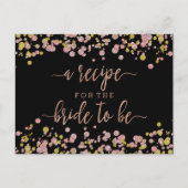 Confetti Roos Goud Vrijgezellenfeest Recept Kaart (Voorkant)