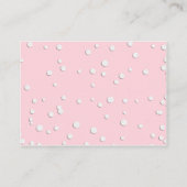 Confetti Roze Baby shower Luier Raffle Ticket Informatiekaartje (Achterkant)