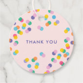 Confetti Roze Hartelijk dank Bedankjes Labels (Voorkant)