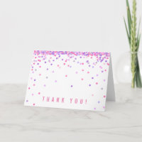 Confetti Roze Paars Dank Je | Schattig & Eenvoudig