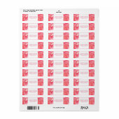 Confetti Roze Waterverf Abstract het Adres van de  Etiket (Full Sheet)