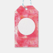 Confetti Roze Waterverf Abstracte Moderne Cadeaulabel (Achterkant)